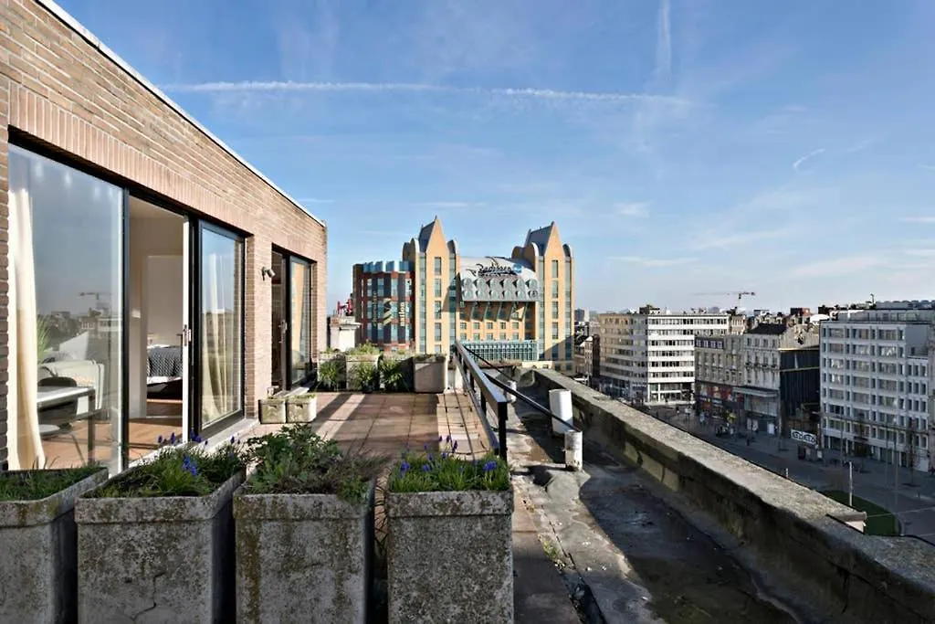 City Penthouse, Rooftop Terrace, Free Netflix, Wifi And Airco Antwerp Apartment