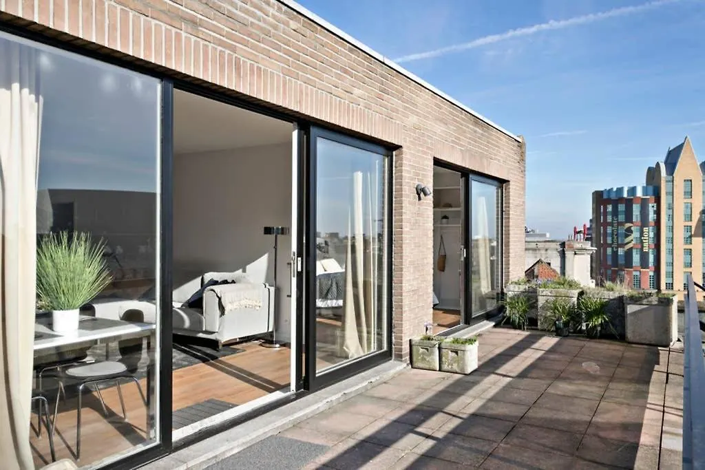 Apartment City Penthouse, Rooftop Terrace, Free Netflix, Wifi And Airco Antwerp Belgium